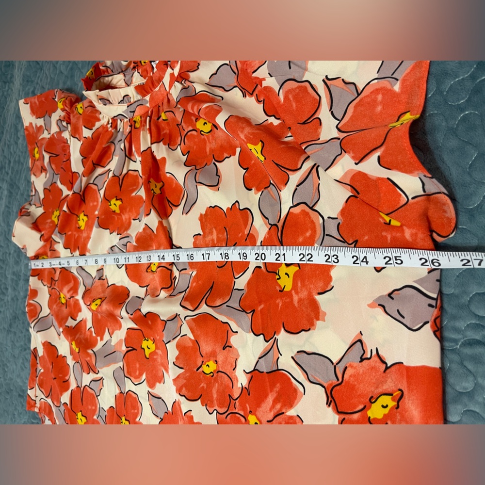 THML Coral Floral Puff-Sleeve Blouse - Picture 4 of 11